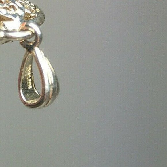 Sterling Silver Ornate Heart Necklace Twist Chain - Picture 11 of 12